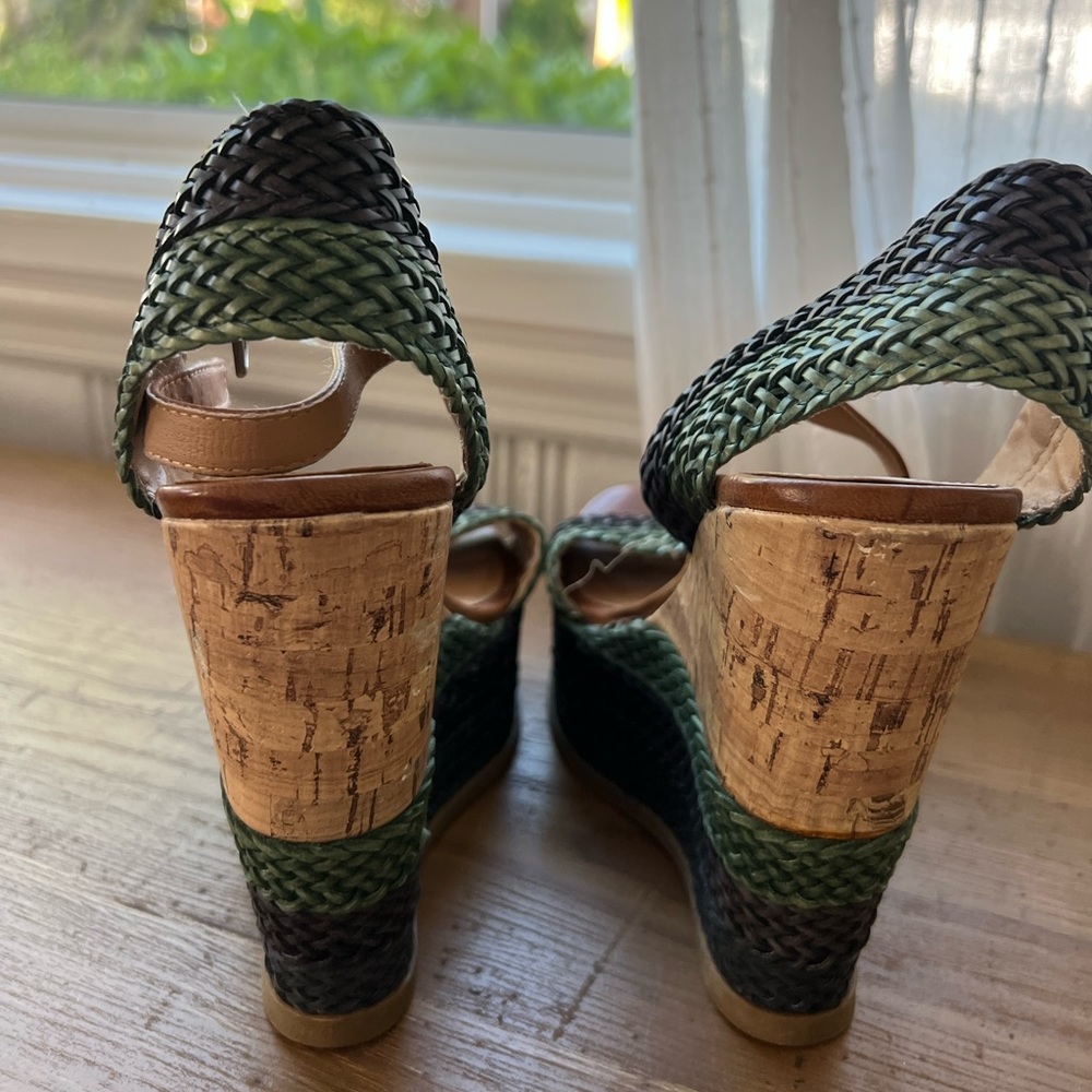 6in Blue & Green Cork Wedges